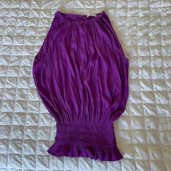 Ramy Brooke violet ruched top - Picture 2 of 7